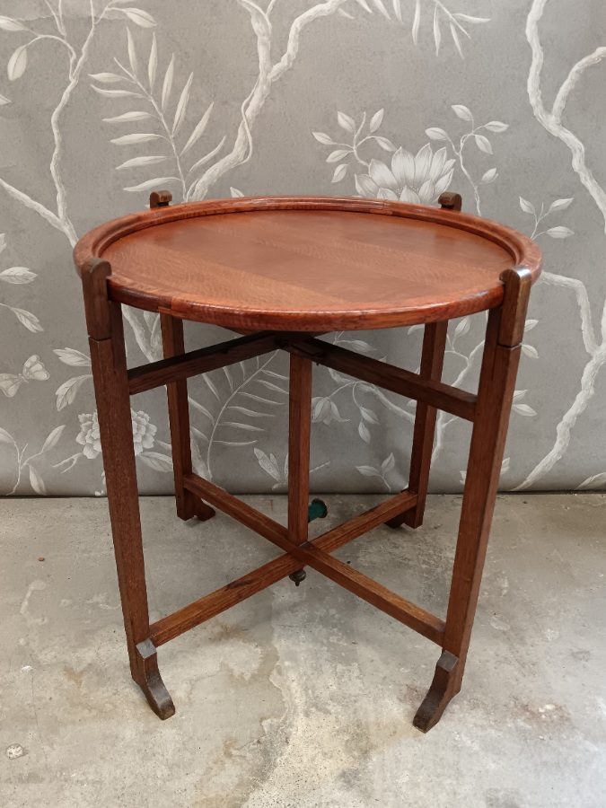 Antique Oak Revertable Folding Card Coffee Table(28).jpg